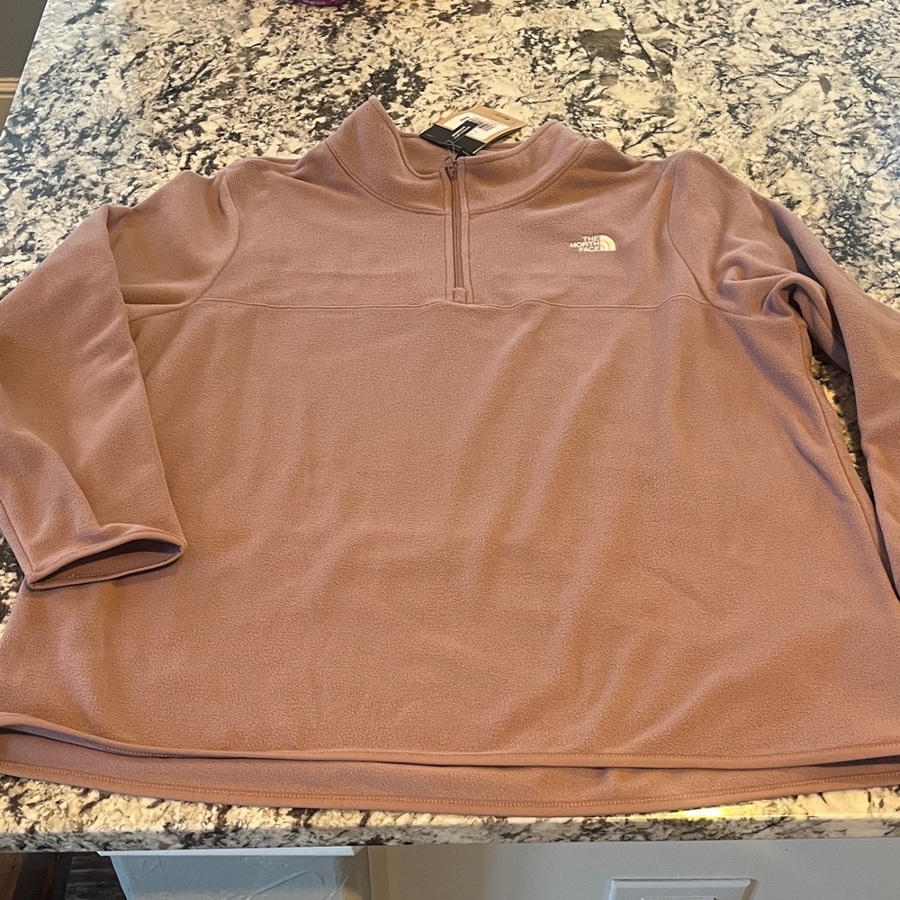 The North Face women's 2x Zip-Up Fleece pull over - Mauve nee with tags